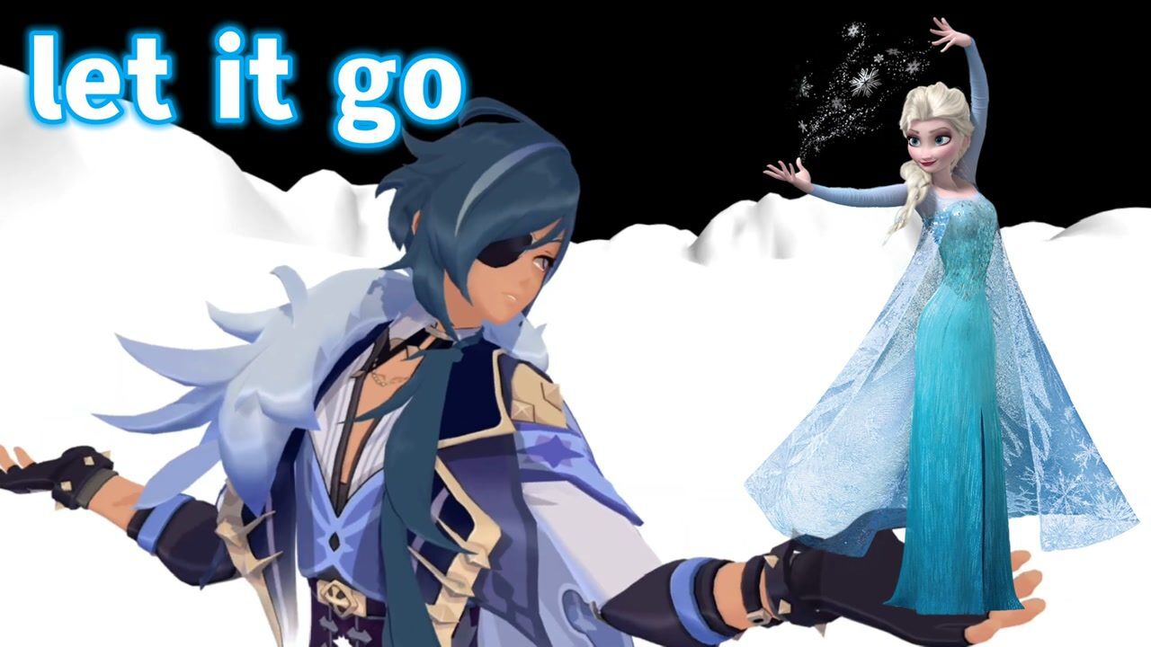 冰雪奇缘×原神mmd:凯亚演绎艾莎的《let it go》