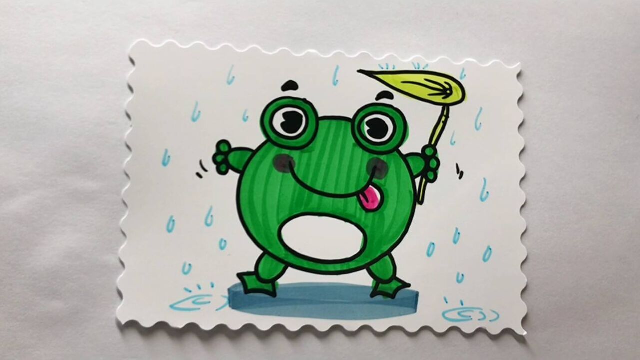 大青蛙简笔画