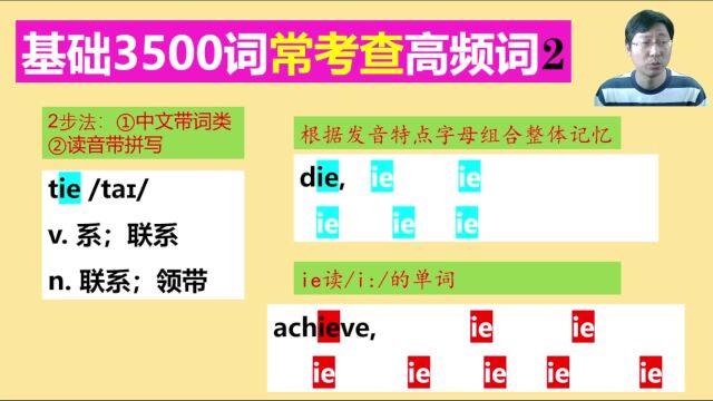 由单词tie引申记忆15个单词或词组:利用发音规律特点记忆