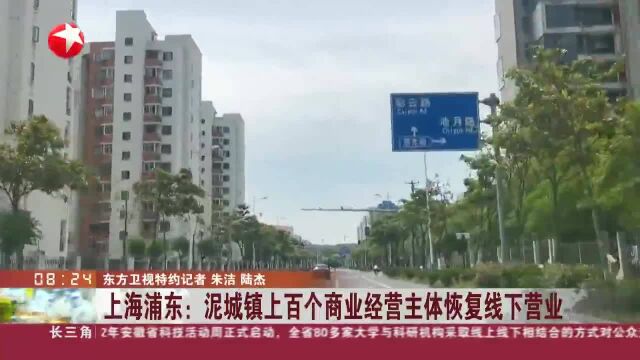 上海浦东:泥城镇上百个商业经营主体恢复线下营业