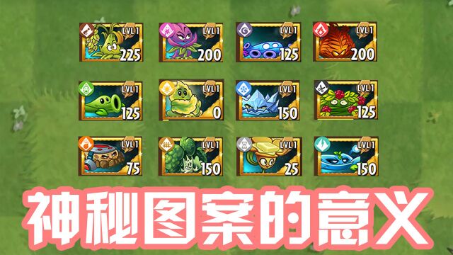 植物大战僵尸:关于图鉴上神秘图案的含义!国际服的植物家族?