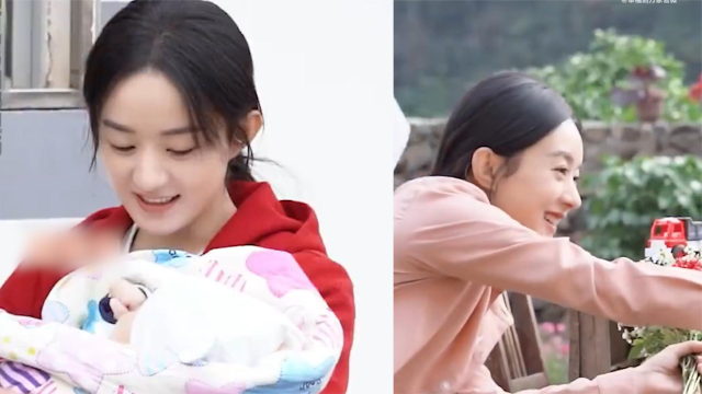赵丽颖片场哄儿子被拍?与萌娃互动母爱满满,内情曝光令人羡慕