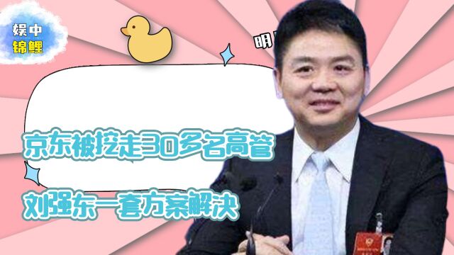 京东被挖走30多名高管,刘强东一套方案解决!