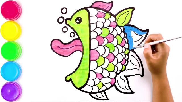 大嘴鱼简笔画简单图片