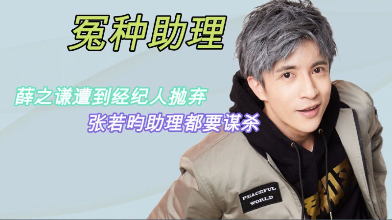 明星的冤种助理们:薛之谦遭到经纪人抛弃,张若昀助理是个刺客