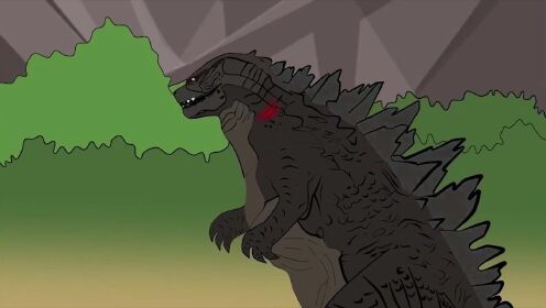 哥斯拉动画系列:传奇哥斯拉vs鱼斯拉!大战场面十分激烈!