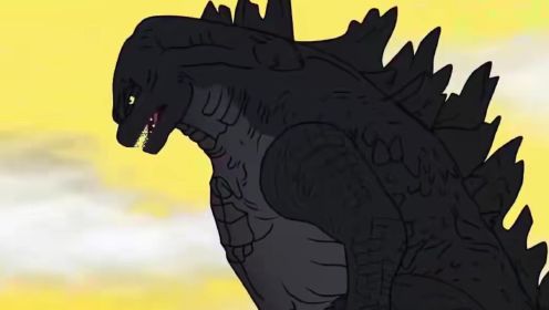 哥斯拉动画系列:哥斯拉被霸王龙吃了  哥斯拉能被解救出来吗?