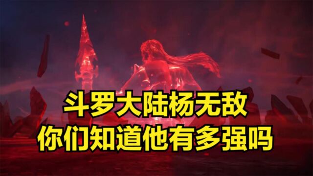 斗罗大陆:斗罗大陆杨无敌,你们知道他有多强吗?简直是逆天啊!