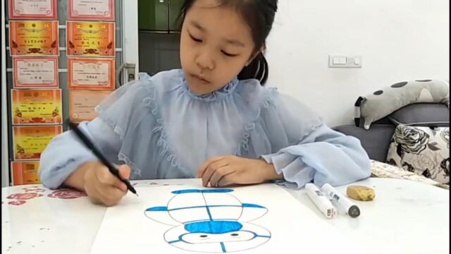 胜利街小学美术网课“画大白”