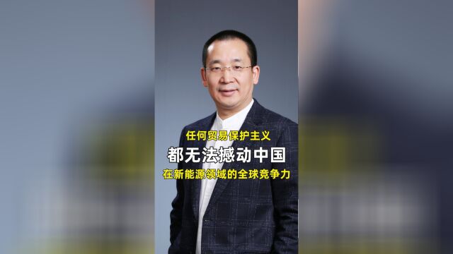 任何贸易保护主义,都无法撼动中国在新能源领域的全球竞争力