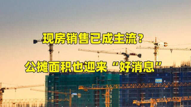 期房不敢买,现房销售已成主流?公摊面积也迎来“好消息”