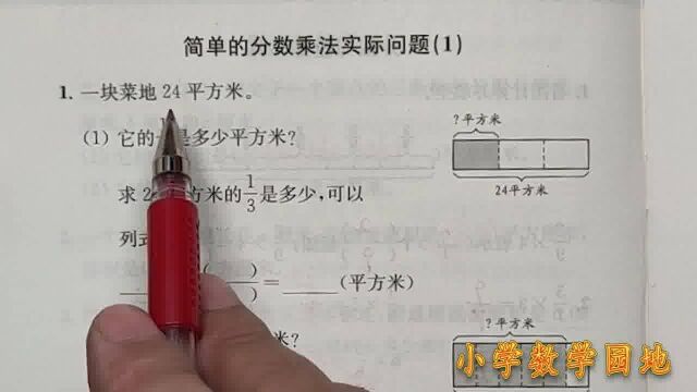 苏教版六年级上册《数学补充习题》讲解 分数乘法实际问题P2021