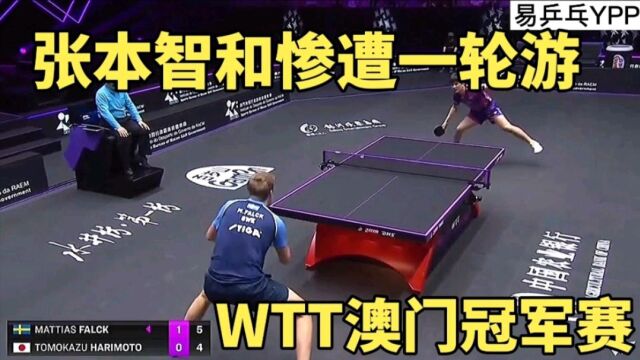 张本智和WTT澳门赛惨遭一轮游,刚战胜国乒不久,又被打哑火了