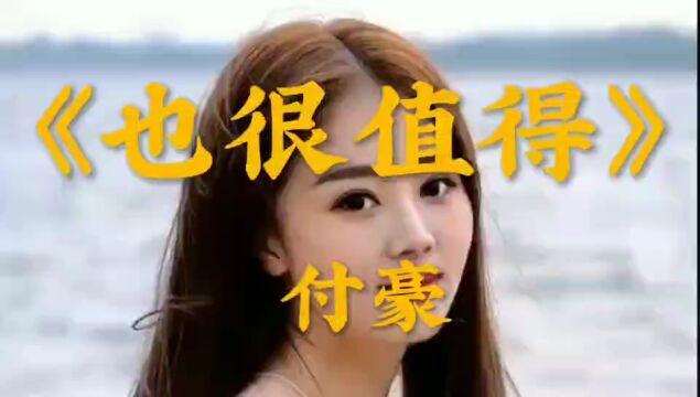 网络热歌《也很值得》付豪演唱