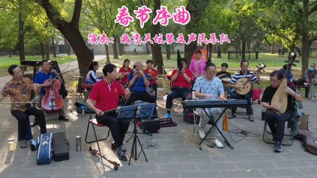 经典乐曲《春节序曲》,北京天坛琴之声民乐队演奏,喜庆欢快