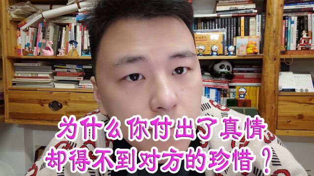 为什么你付出了真情却得不到对方的珍惜?