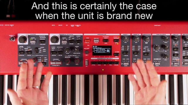 Nord Piano 5 How to use Memory Protect