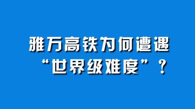 雅万高铁为何遭遇“世界级难度”?