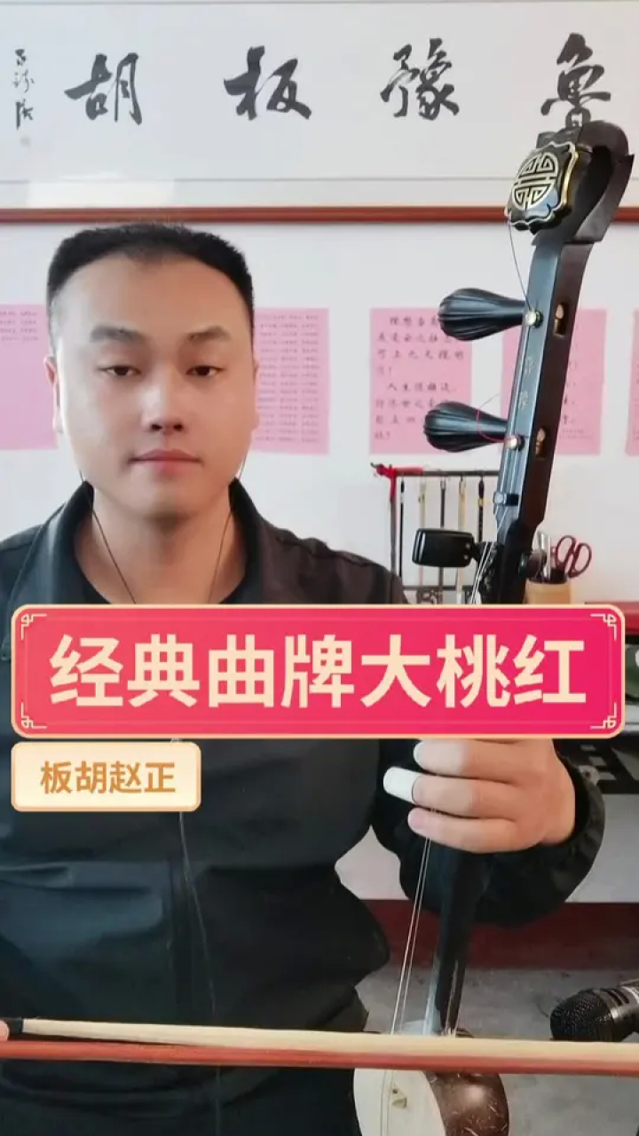 大桃红黑檀铜如意80号板胡#戏曲#民间艺人#板胡#乐器演奏#豫剧