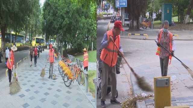 辛勤劳动美化城市!环卫工人坚守岗位 保障假期城市环境干净整洁