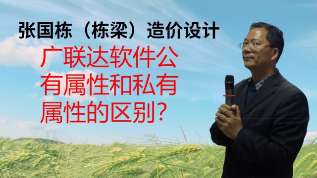 张国栋(栋梁)造价设计:广联达软件公有属性和私有属性的区别?