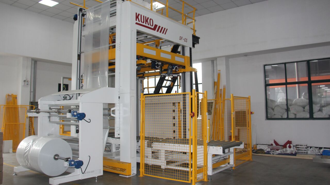 全自动冷拉伸套膜机 冰箱