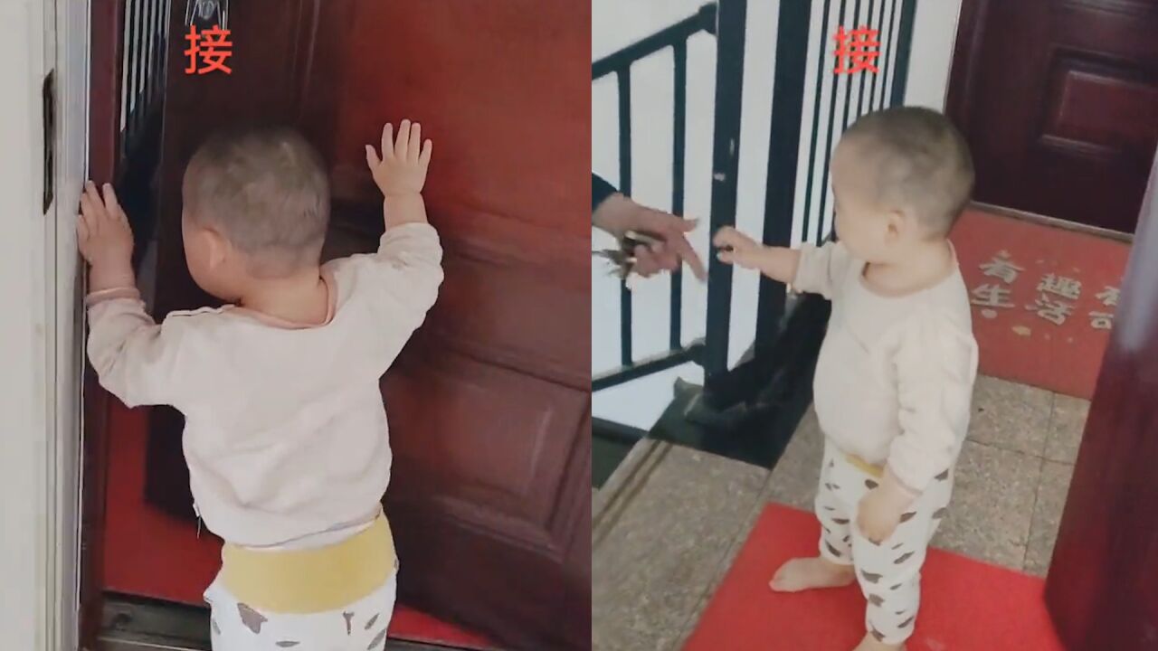 孙子从窗台看见爷爷回家身影,马不停叫去开门迎接,下一幕晒幸福_高清1080P在线观看平台_腾讯视频