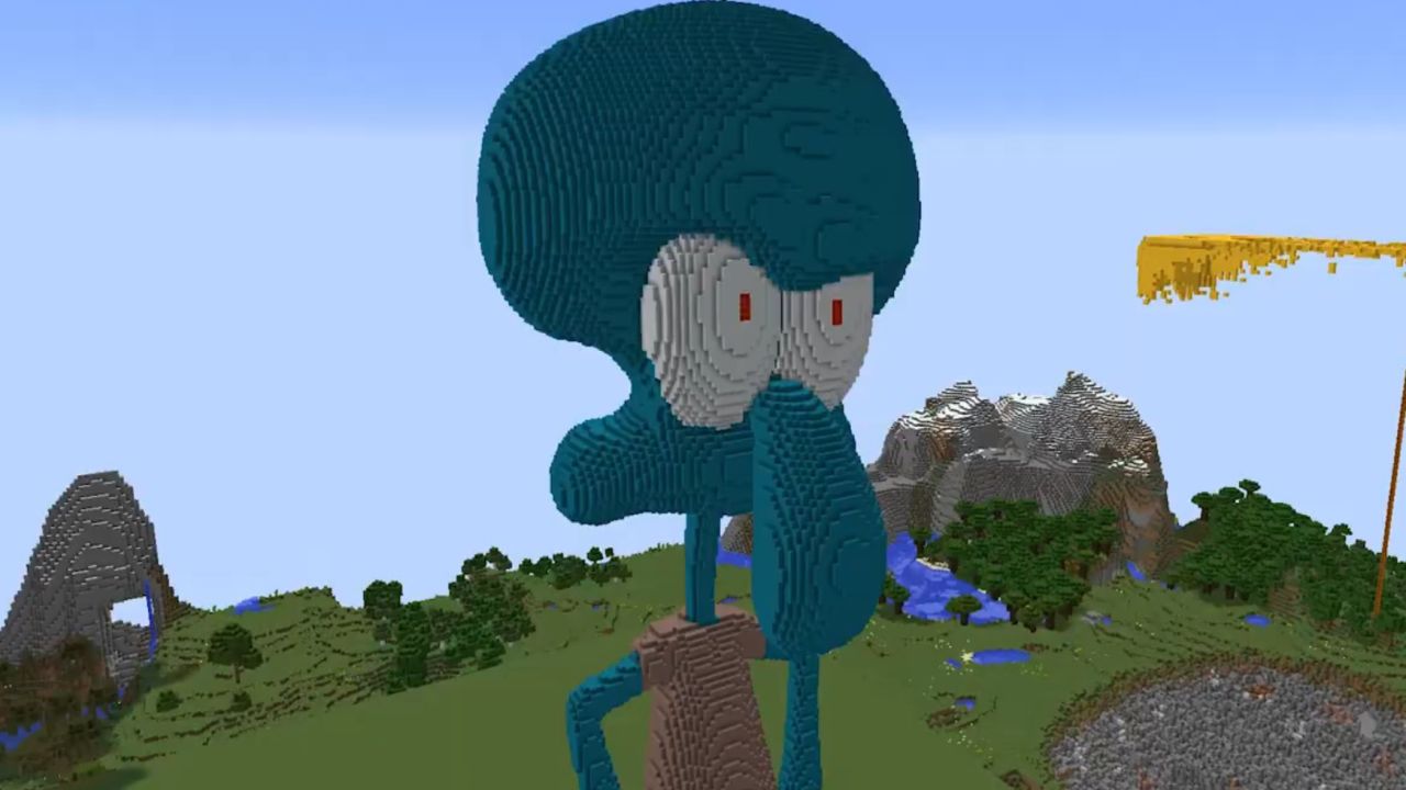 mc动画:如何在我的世界中建造巨型章鱼哥塑像