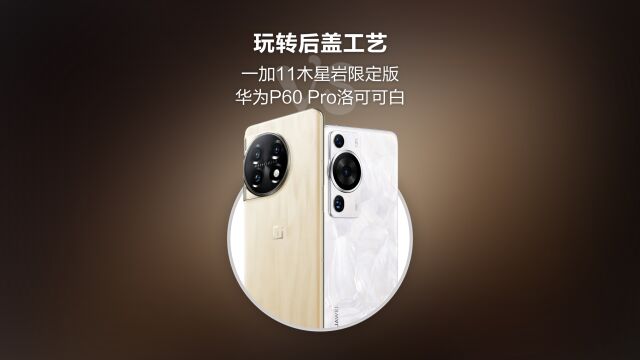 玩转后盖工艺!一加11木星岩限定版 VS 华为P60 Pro洛可可白