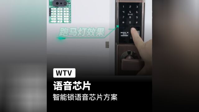 WTV语音芯片ic应用在智能电子密码锁方案上