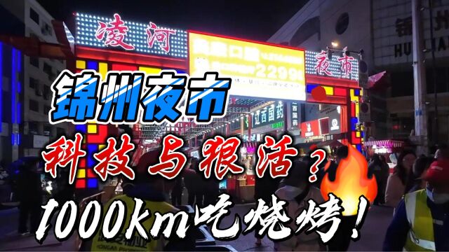 大踏板1000km烧烤之旅,来到锦州最火的夜市看看科技与狠活!