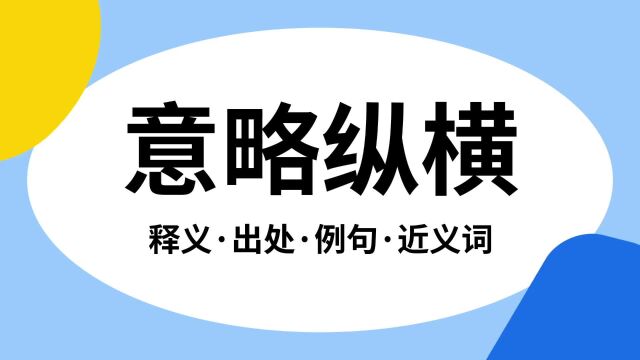 “意略纵横”是什么意思?