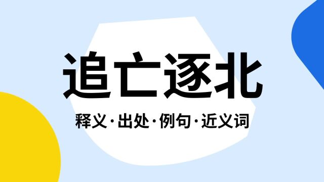 “追亡逐北”是什么意思?