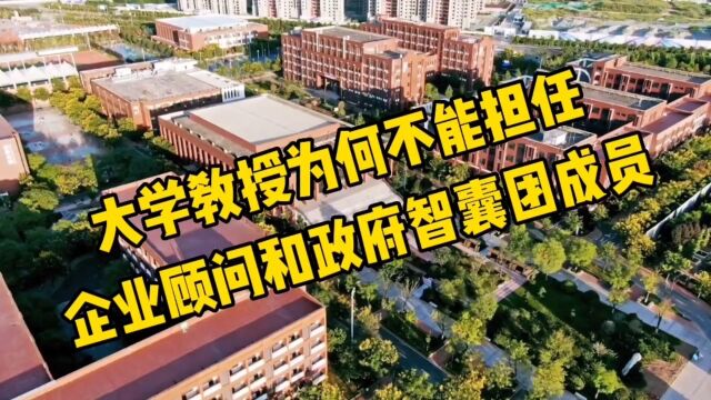 大学教授为何不能担任企业顾问和政府智囊团成员