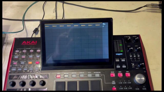 The Akai Force software on the Mighty MPC X