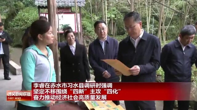 【视频】李睿在赤水市习水县调研时强调 坚定不移围绕“四新”主攻“四化” 奋力推动经济社会高质量发展