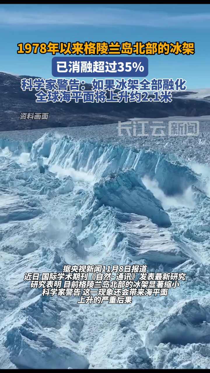 格陵兰岛北部冰架已消融超过35%