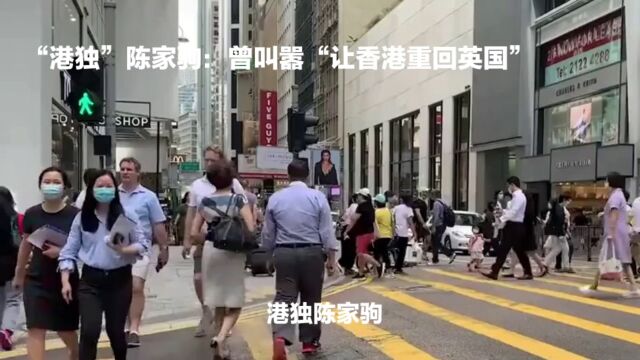 “港独”陈家驹:曾叫嚣“让香港重回英国”