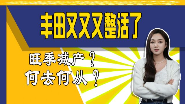 丰田又双叒整活了,怼完纯电市场,又致信国内经销商旺季减产?