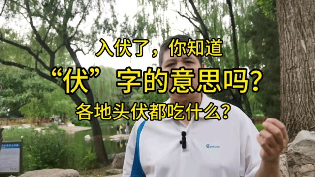 入伏了,你知道“伏”字的意思吗?各地头伏吃什么?你家乡吃啥?