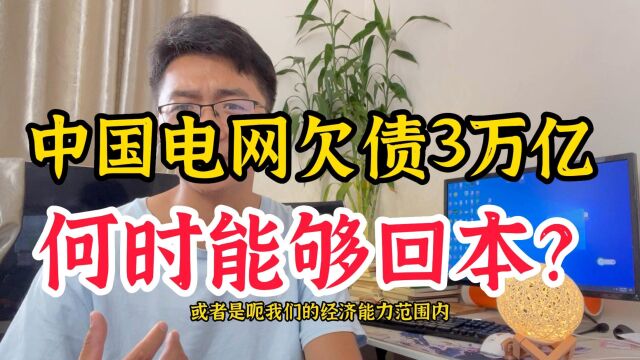 中国电网欠债3万亿,如何欠下的,何时能够回本?