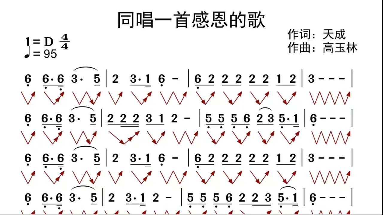 感恩主托付歌谱图片