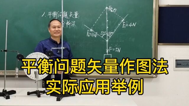 高一物理:平衡问题矢量作图法实际应用举例