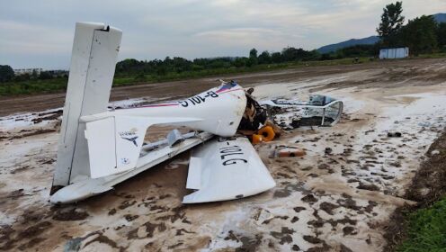 官方通报：镇江一飞机落地后连续起飞爬升坠落 机上2人无生命危险