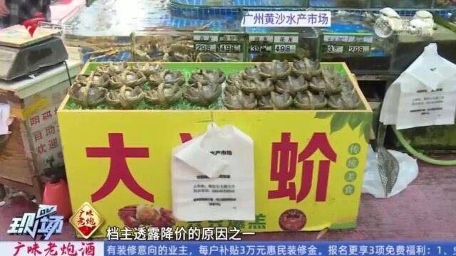 海鲜上市旺季价格“大跳水” 大闸蟹最低8元一只.