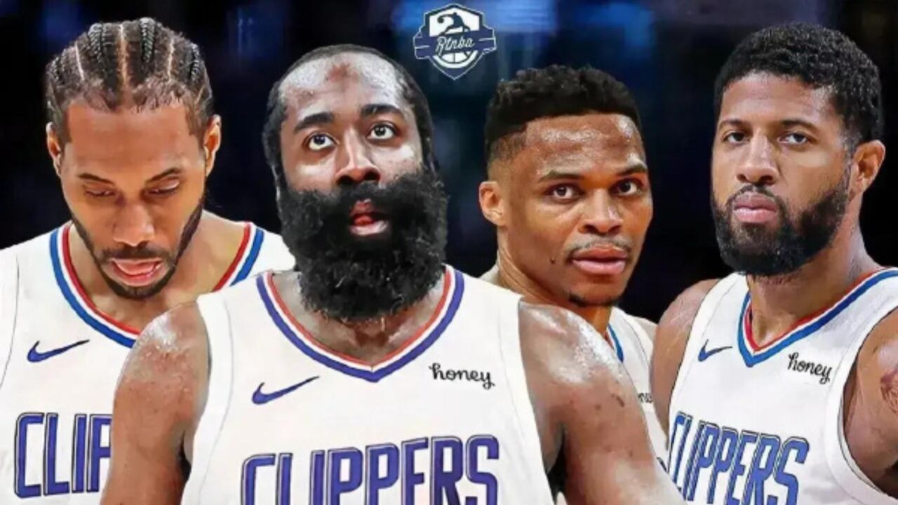 这么多空位?快船4巨头太恐怖,方圆5米没人,乔治 哈登狂飙三分