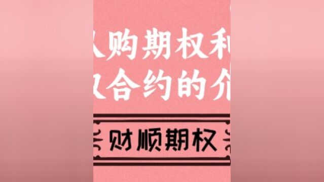 关于认购期权和认沽期权合约的介绍