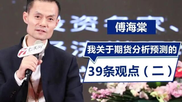 傅海棠:我关于期货分析预测的39条观点(二)