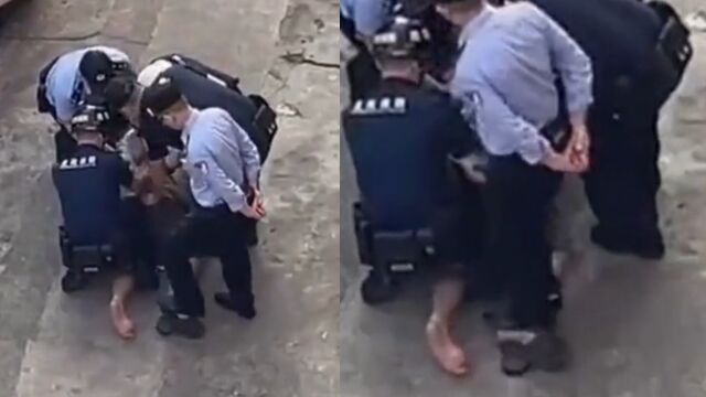 后续来了!深圳一男子被制服后遭民警踩压脚踝 官方通报:已停职