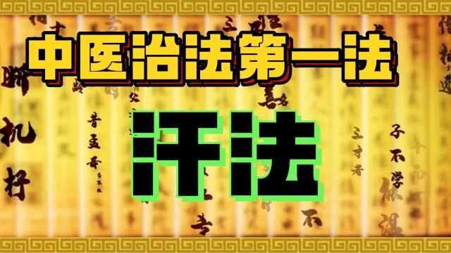 中医治法第一法:汗法.发汗之法,开鬼门,鬼门开泻,外邪随汗而出